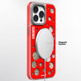 Apple iPhone 15 Pro Max Kılıf M-safe Şarj Özellikli Youngkit Quicksand Beads Serisi Kapak