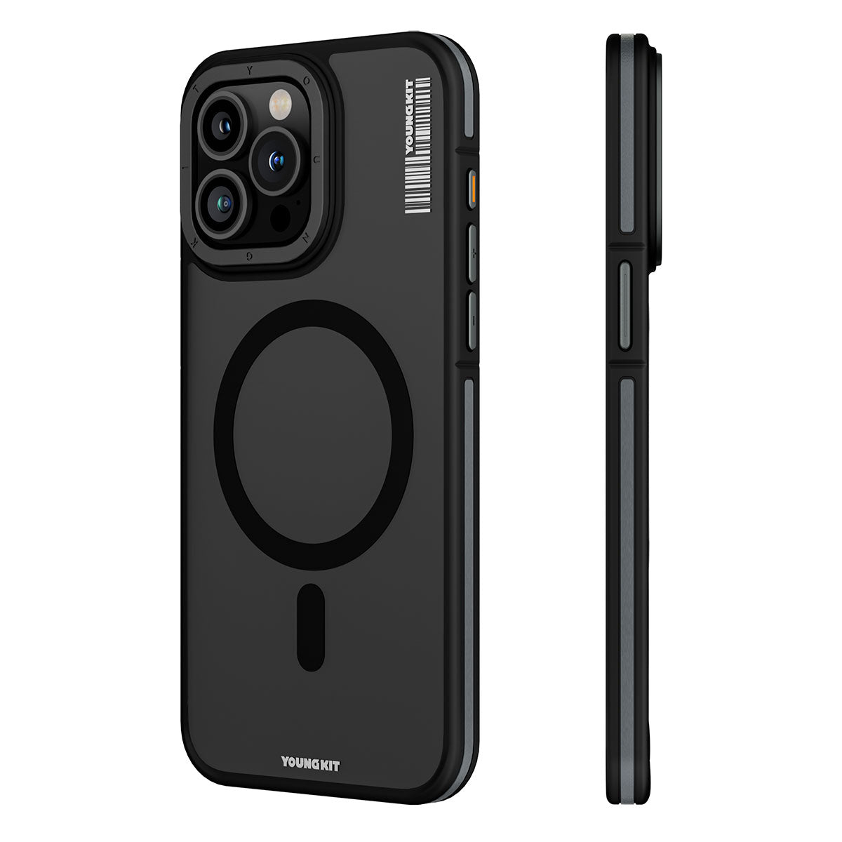 Apple iPhone 15 Pro Max Kılıf M-safe Şarj Özellikli Youngkit Rock Sand Serisi Kapak
