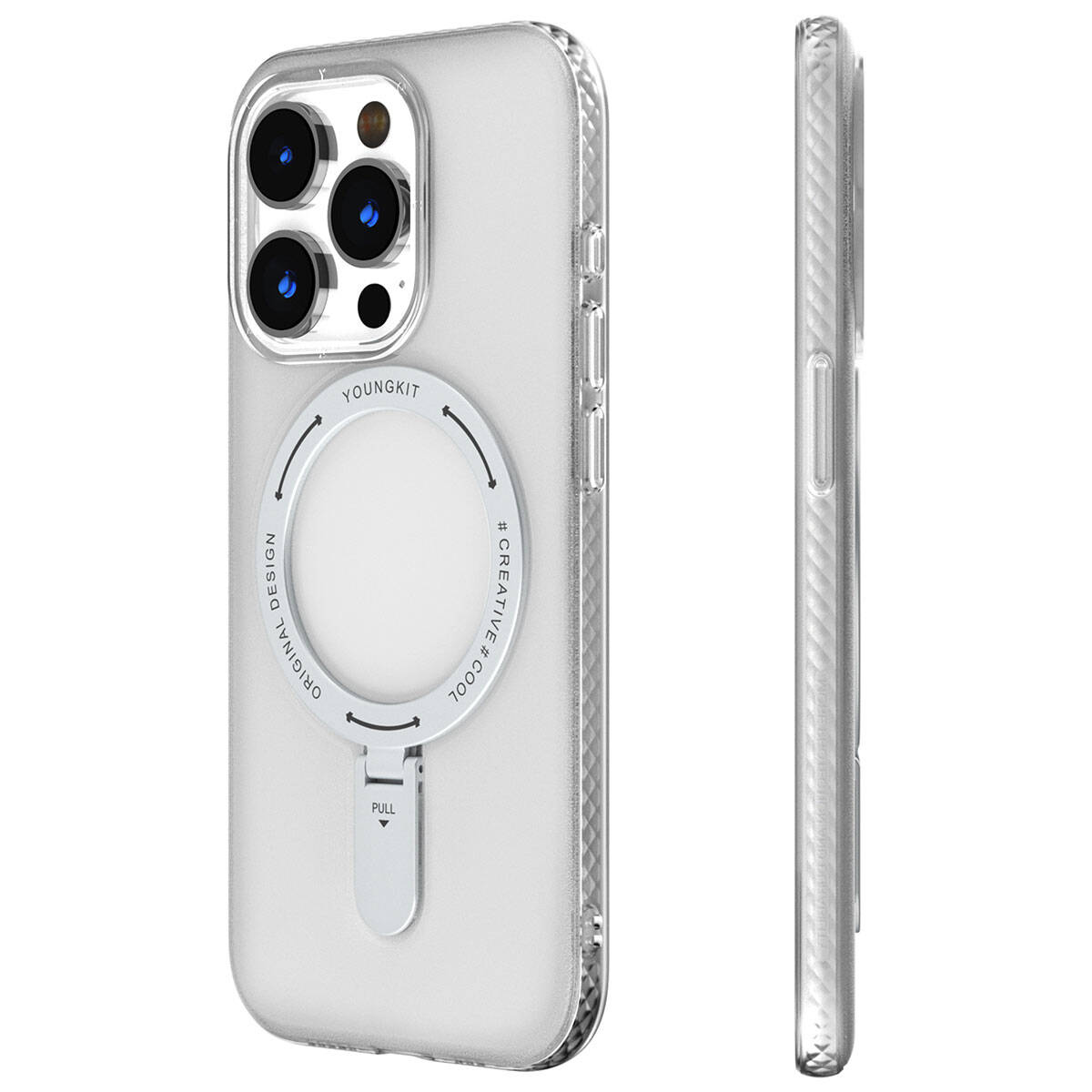 Apple iPhone 15 Pro Max Kılıf M-safe Şarj Özellikli Youngkit Rock Serisi Kapak