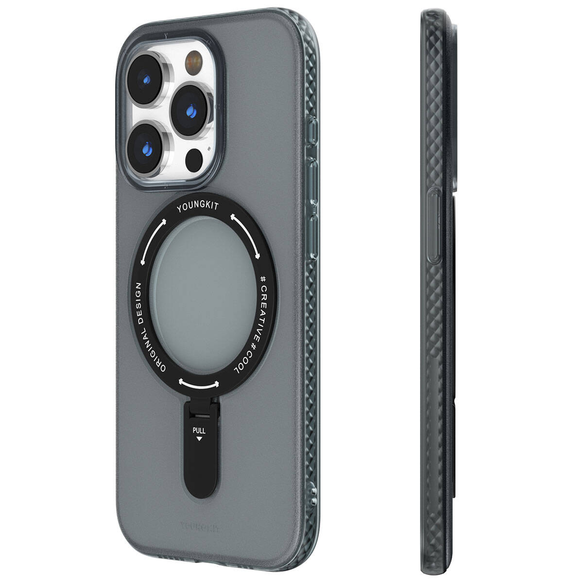 Apple iPhone 15 Pro Max Kılıf M-safe Şarj Özellikli Youngkit Rock Serisi Kapak