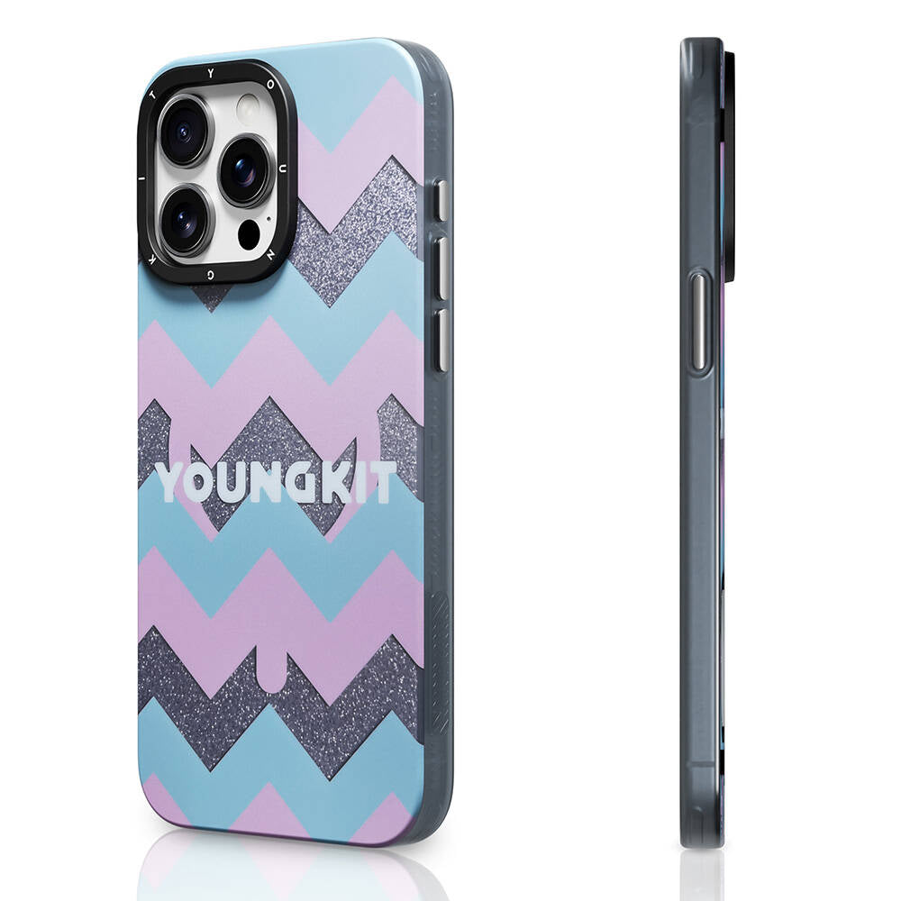 Apple iPhone 15 Pro  Max Kılıf M-safe Şarj Özellikli Youngkit Star Dazzle Serisi Kapak