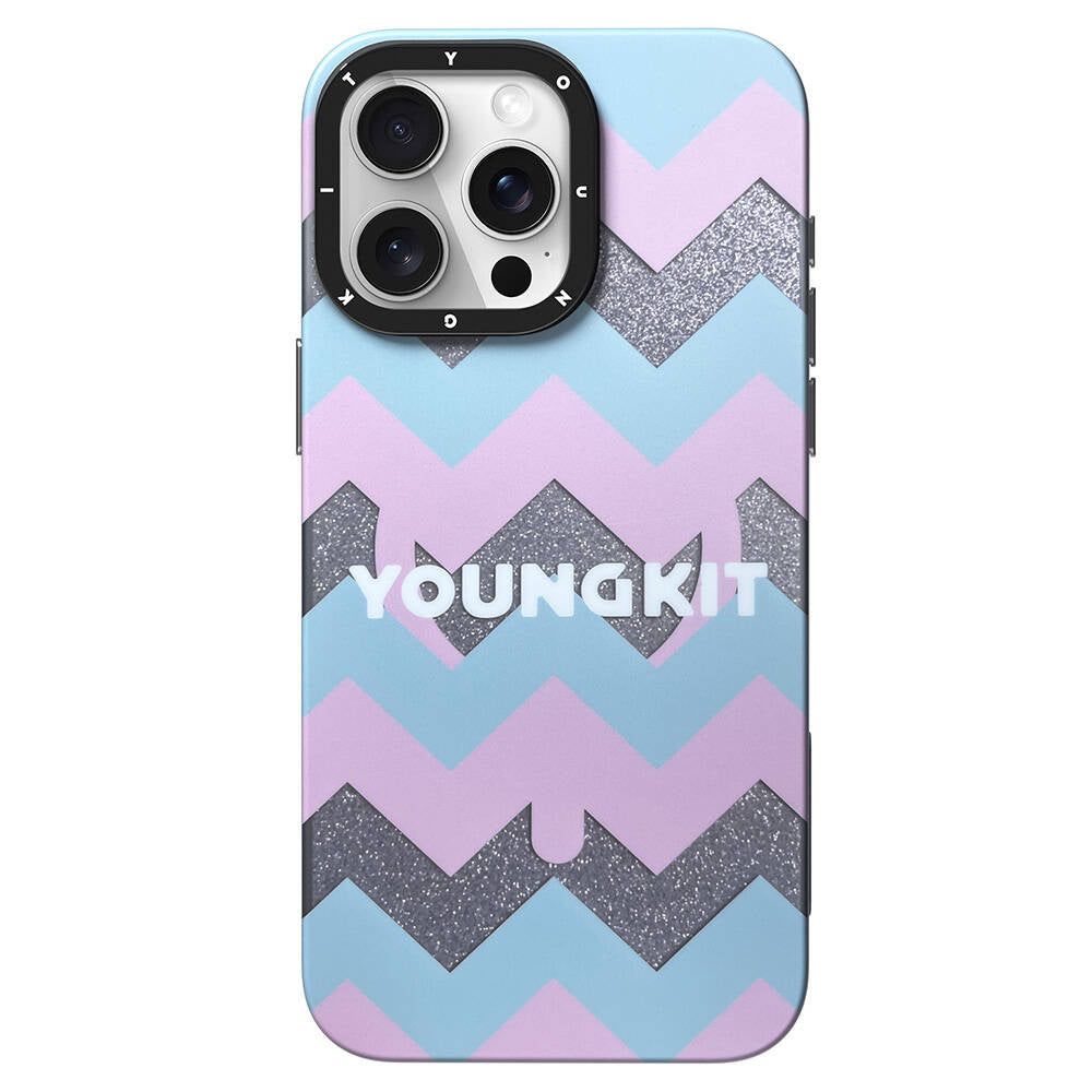 Apple iPhone 15 Pro  Max Kılıf M-safe Şarj Özellikli Youngkit Star Dazzle Serisi Kapak