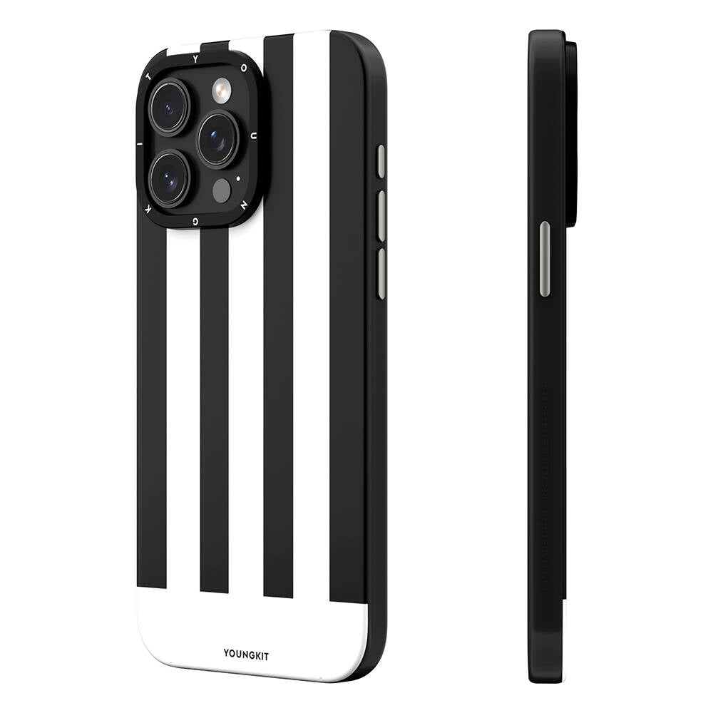 Apple iPhone 15 Pro Max Kılıf M-safe Şarj Özellikli Youngkit Striped Piano Keys Serisi Kapak