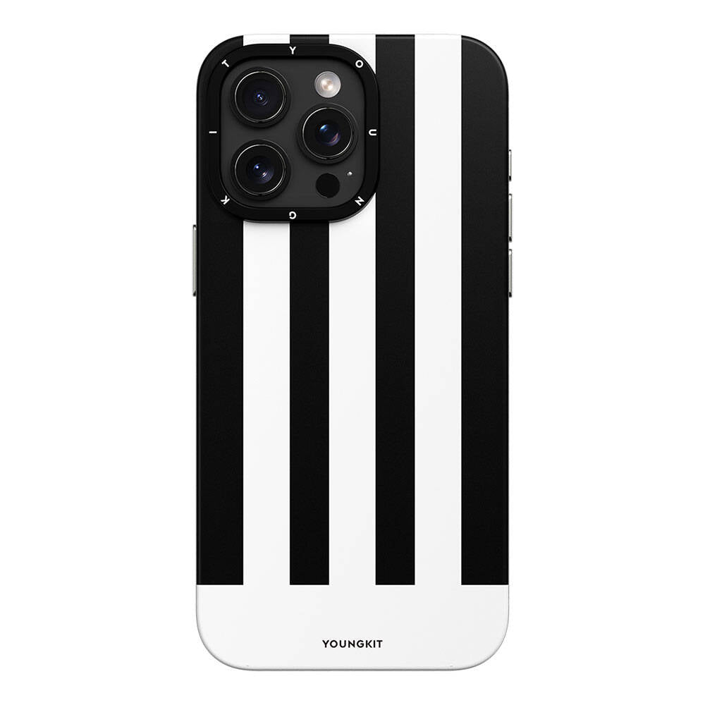 Apple iPhone 15 Pro Max Kılıf M-safe Şarj Özellikli Youngkit Striped Piano Keys Serisi Kapak