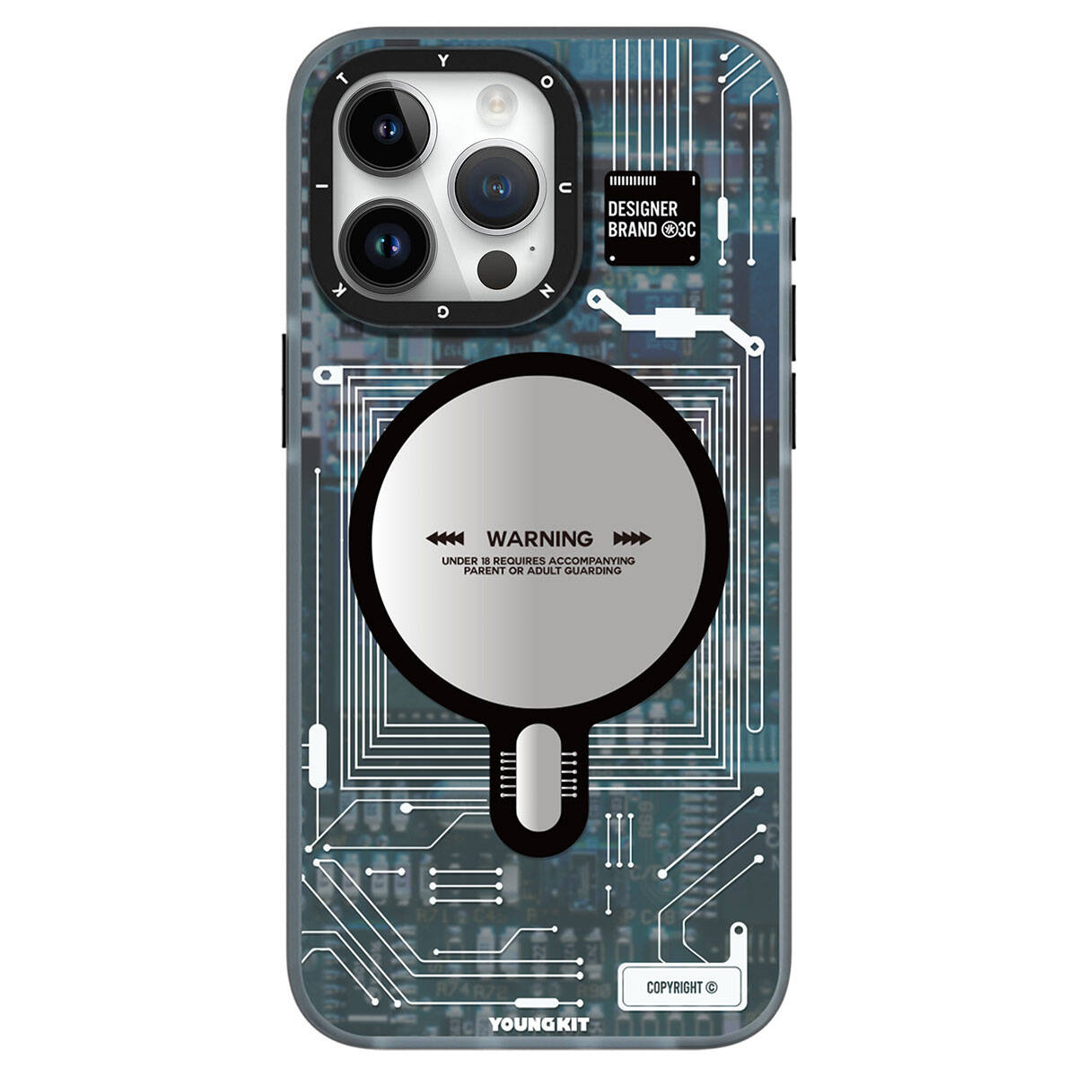 Apple iPhone 15 Pro Max Kılıf M-safe Şarj Özellikli YoungKit Technology Serisi Kapak