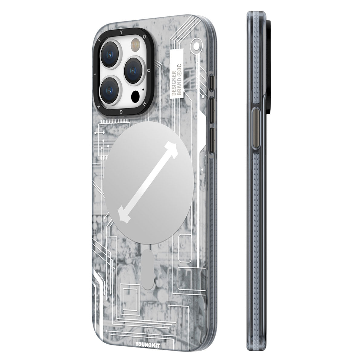 Apple iPhone 15 Pro Max Kılıf M-safe Şarj Özellikli YoungKit Technology Serisi Kapak