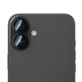 iPhone 16 Uyumlu CaseWorld Alloy Serisi Oleofobik Anti Reflective Kamera Lens Koruyucu Siyah