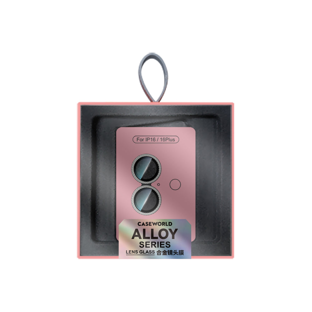 iPhone 16 Uyumlu CaseWorld Alloy Sparkling Diamond Serisi Taşlı Lens Koruyucu Gümüş