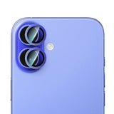 iPhone 16 Uyumlu CaseWorld Alloy Two-Color Serisi Lens Koruyucu Mavi