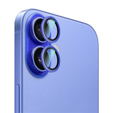 iPhone 16 Uyumlu CaseWorld Alloy Two-Color Serisi Lens Koruyucu Mavi