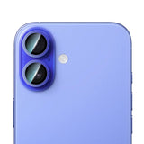 iPhone 16 Uyumlu CaseWorld Alloy Two-Color Serisi Lens Koruyucu Mavi