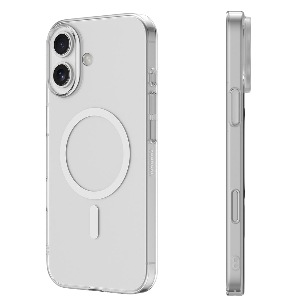 iPhone 16 Uyumlu Kılıf M-safe Şarj Özellikli Youngkit High Definition Serisi Kapak Şeffaf