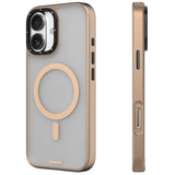 Apple iPhone 16 Kılıf M-safe Şarj Özellikli Cam Arka Yüzey TPU Youngkit Gemstone Serisi Kapak