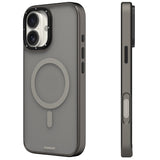 Apple iPhone 16 Kılıf M-safe Şarj Özellikli Cam Arka Yüzey TPU Youngkit Gemstone Serisi Kapak