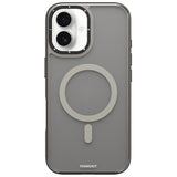 Apple iPhone 16 Kılıf M-safe Şarj Özellikli Cam Arka Yüzey TPU Youngkit Gemstone Serisi Kapak