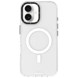 Apple iPhone 16 Kılıf M-safe Şarj Özellikli Cam Arka Yüzey TPU Youngkit Gemstone Serisi Kapak