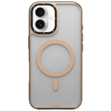 Apple iPhone 16 Kılıf M-safe Şarj Özellikli Cam Arka Yüzey TPU Youngkit Gemstone Serisi Kapak