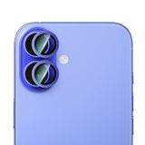 iPhone 16 Plus Uyumlu CaseWorld Alloy Serisi Oleofobik Anti Reflective Kamera Lens Koruyucu Mavi