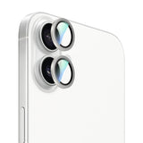iPhone 16 Plus Uyumlu CaseWorld Alloy Serisi Oleofobik Anti Reflective Kamera Lens Koruyucu Gümüş