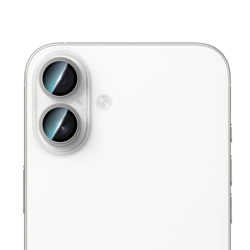 iPhone 16 Plus Uyumlu CaseWorld Alloy Serisi Oleofobik Anti Reflective Kamera Lens Koruyucu Gümüş