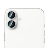 iPhone 16 Plus Uyumlu CaseWorld Alloy Sparkling Diamond Serisi Taşlı Lens Koruyucu Gümüş