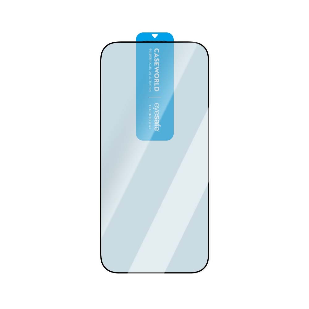 iPhone 16 Pro Uyumlu CaseWorld 3D Eyesafe Mavi Işık Teknolojili 0.15mm Ekran Koruyucu Kurulum Kit