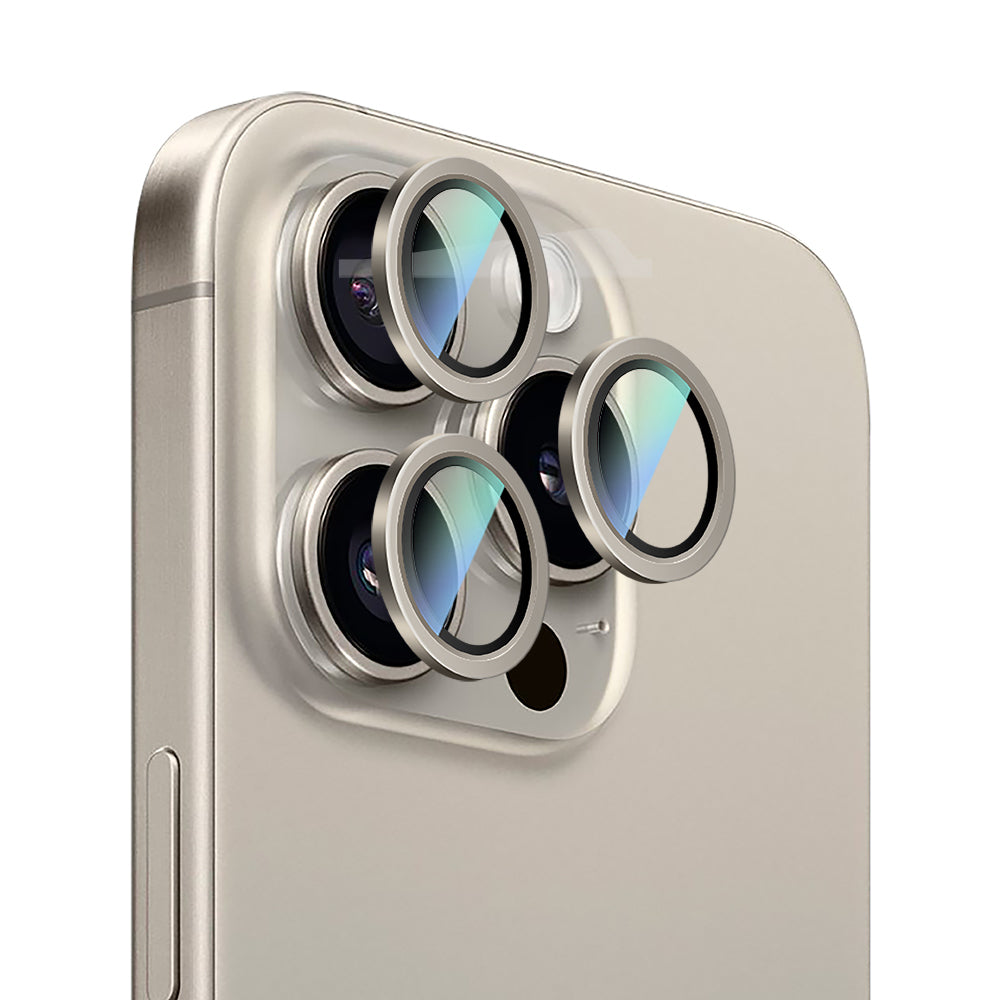 iPhone 16 Pro Uyumlu CaseWorld Alloy Serisi Oleofobik Anti Reflective Kamera Lens Koruyucu Gri