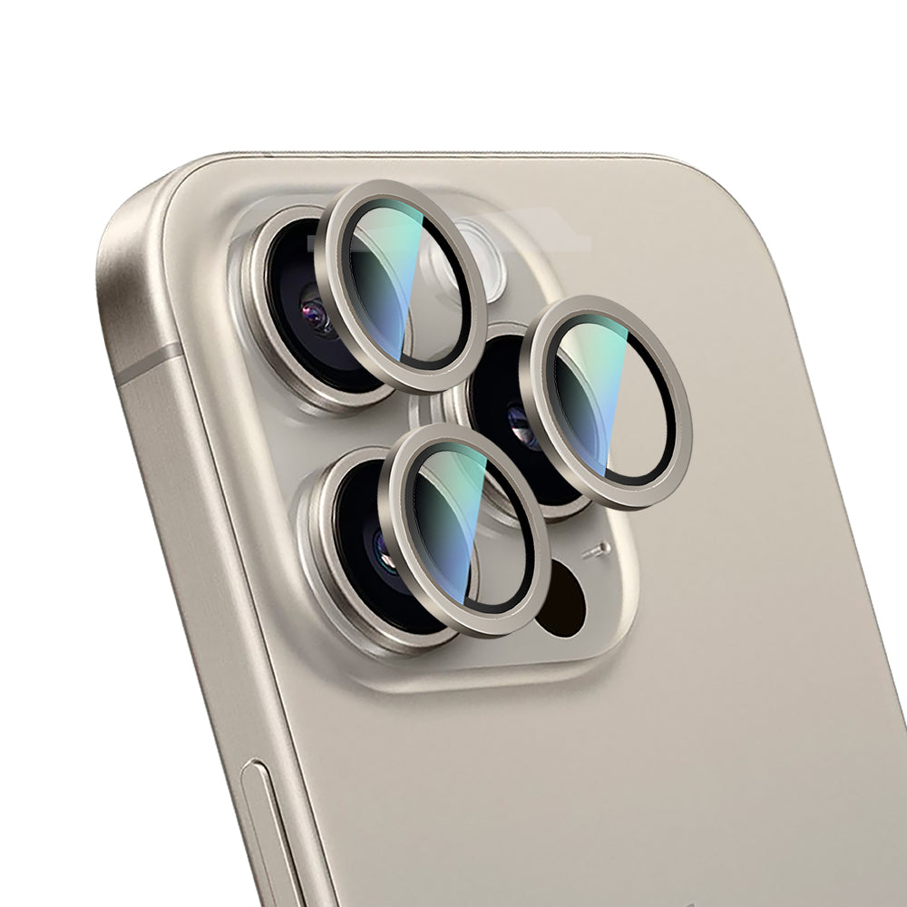 iPhone 16 Pro Uyumlu CaseWorld Alloy Serisi Oleofobik Anti Reflective Kamera Lens Koruyucu Gri