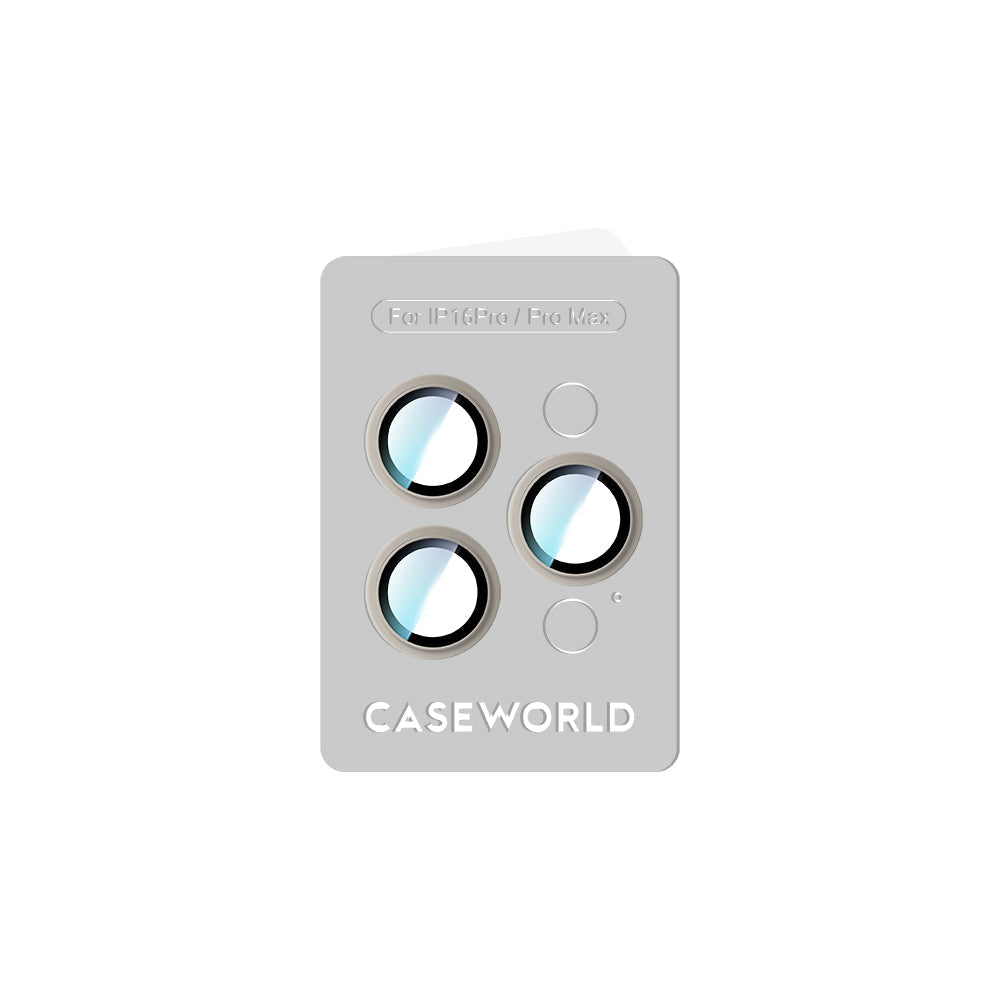 iPhone 16 Pro Uyumlu CaseWorld Alloy Serisi Oleofobik Anti Reflective Kamera Lens Koruyucu Gri