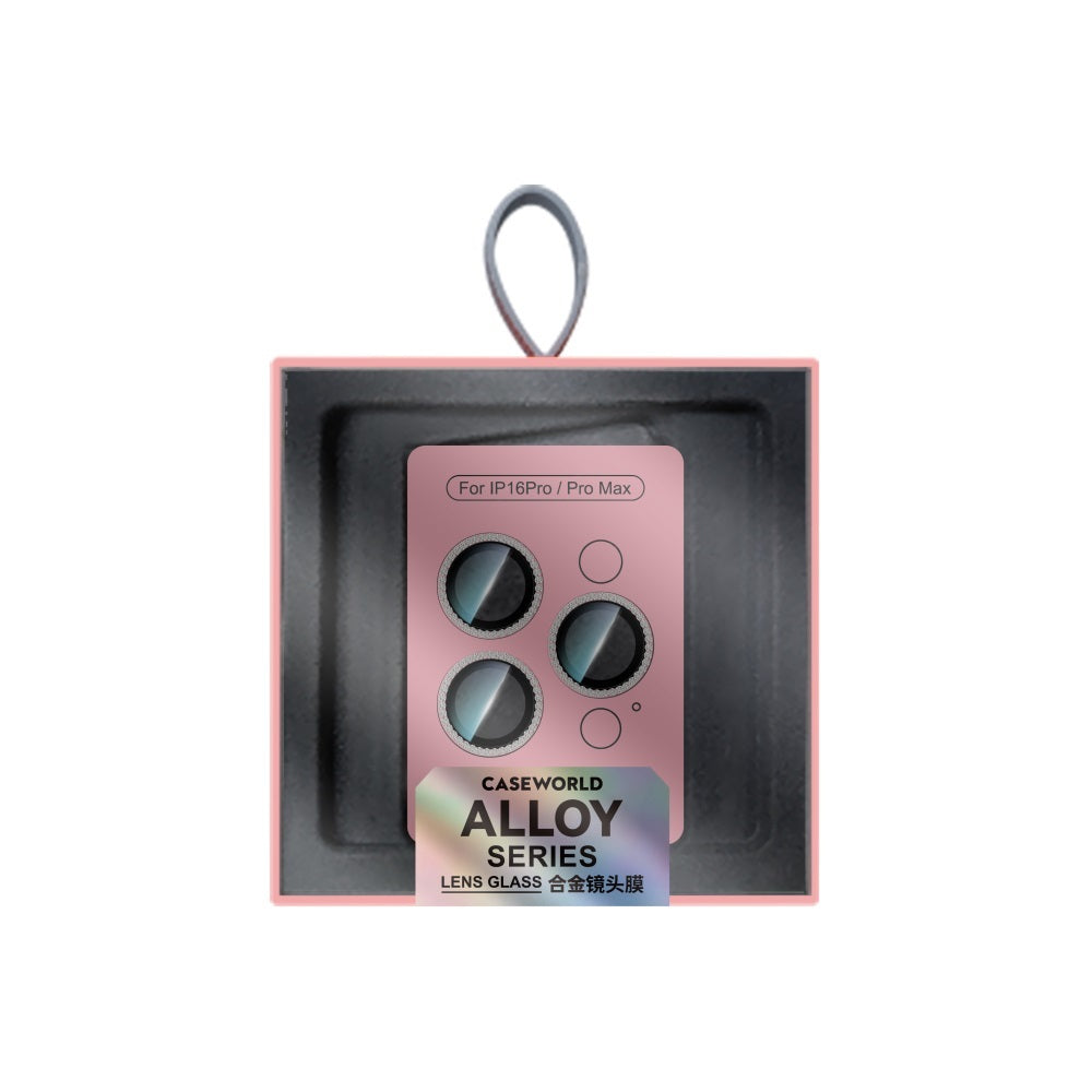 iPhone 16 Pro Uyumlu CaseWorld Alloy Sparkling Diamond Serisi Taşlı Lens Koruyucu Gümüş