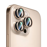 iPhone 16 Pro Uyumlu CaseWorld Alloy Two-Color Serisi Lens Koruyucu Gold