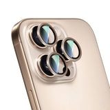iPhone 16 Pro Uyumlu CaseWorld Alloy Two-Color Serisi Lens Koruyucu Gold