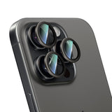 iPhone 16 Pro Uyumlu CaseWorld Alloy Two-Color Serisi Lens Koruyucu Siyah