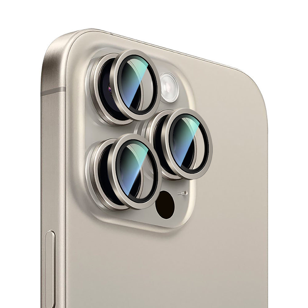 iPhone 16 Pro Uyumlu CaseWorld Alloy Two-Color Serisi Lens Koruyucu Gri