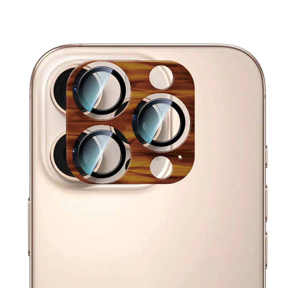 iPhone 16 Pro Uyumlu CaseWorld Crystal Color Serisi Full Kamera Lens Koruyucu Kahverengi