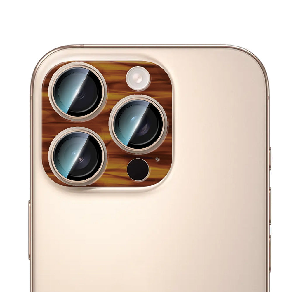iPhone 16 Pro Uyumlu CaseWorld Crystal Color Serisi Full Kamera Lens Koruyucu Kahverengi