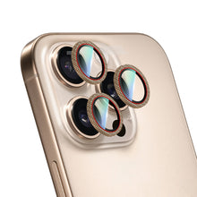 iPhone 16 Pro CaseWorld Karbon Fiber Serisi Anti Reflective Kamera Lens Koruyucu Gold-Kırmızı
