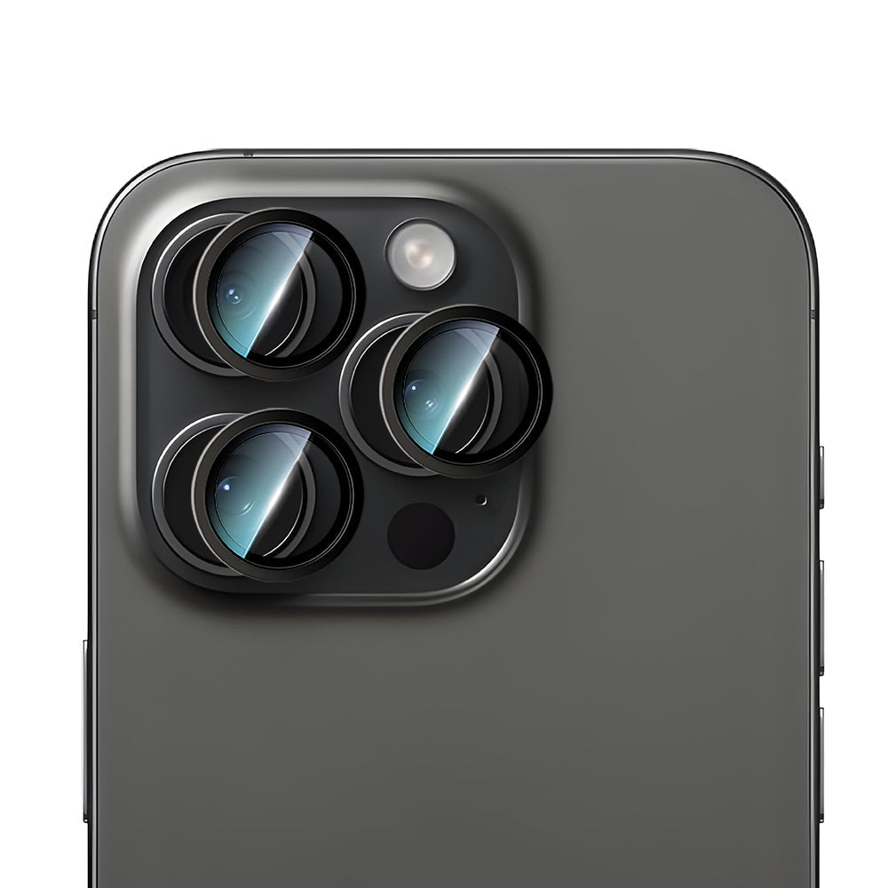 iPhone 16 Pro Uyumlu CaseWorld Sapphire Serisi Anti Reflective Lens Koruyucu Siyah