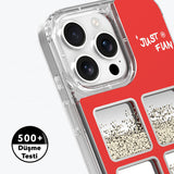 iPhone 16 Pro Kılıf Aynalı ve Boncuklu Tasarım Youngkit Spirit Serisi Kapak Kırmızı