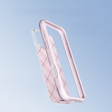 iPhone 16 Pro Uyumlu Kılıf M-safe Şarj Özellikli Youngkit Argyle Serisi Kapak Pembe