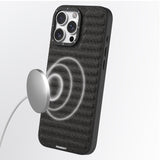 iPhone 16 Pro Uyumlu Kılıf M-safe Şarj Özellikli Youngkit Canvas Serisi Kapak Siyah