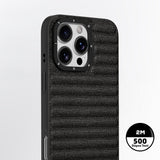 iPhone 16 Pro Uyumlu Kılıf M-safe Şarj Özellikli Youngkit Canvas Serisi Kapak Siyah