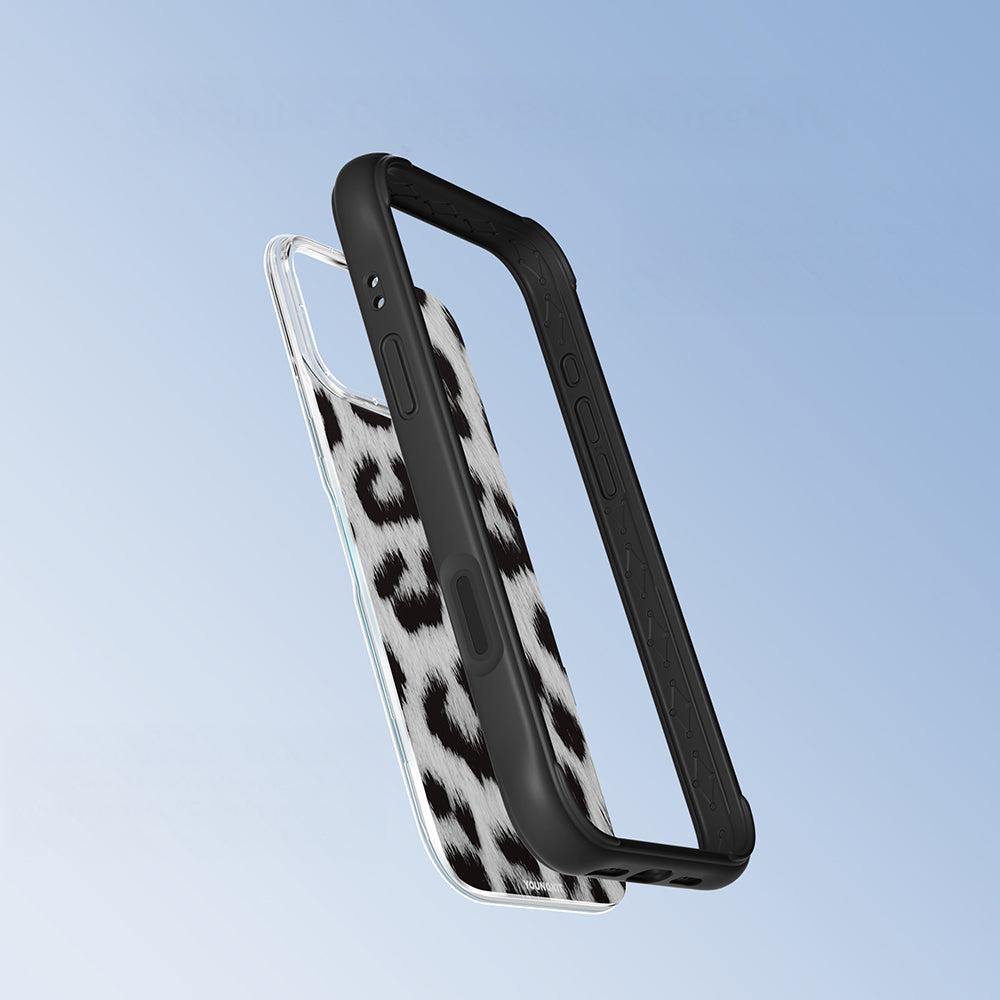 iPhone 16 Pro Uyumlu Kılıf M-safe Şarj Özellikli Youngkit Leopard Serisi Kapak Siyah