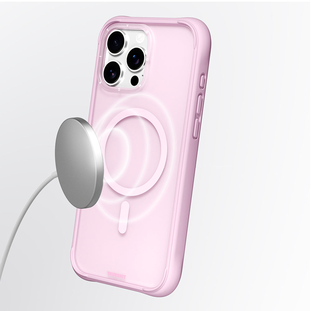 iPhone 16 Pro Uyumlu Kılıf M-safe Şarj Özellikli Youngkit Macaroon Serisi Kapak