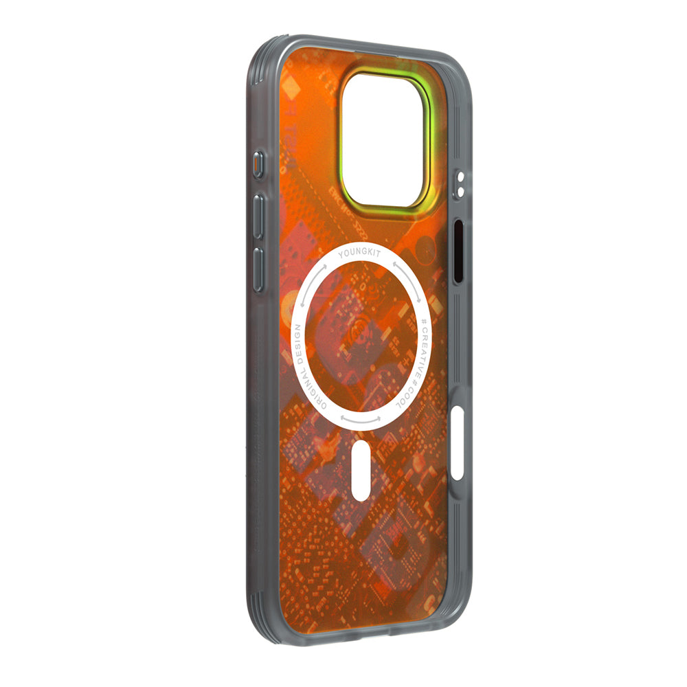 Apple iPhone 16 Pro Kılıf M-safe Şarj Özellikli Airbagli Çift Katmanlı Youngkit Future Serisi Kapak