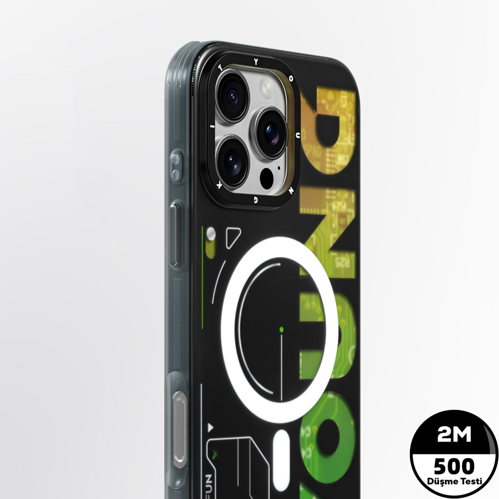 Apple iPhone 16 Pro Kılıf M-safe Şarj Özellikli Airbagli Çift Katmanlı Youngkit Future Serisi Kapak