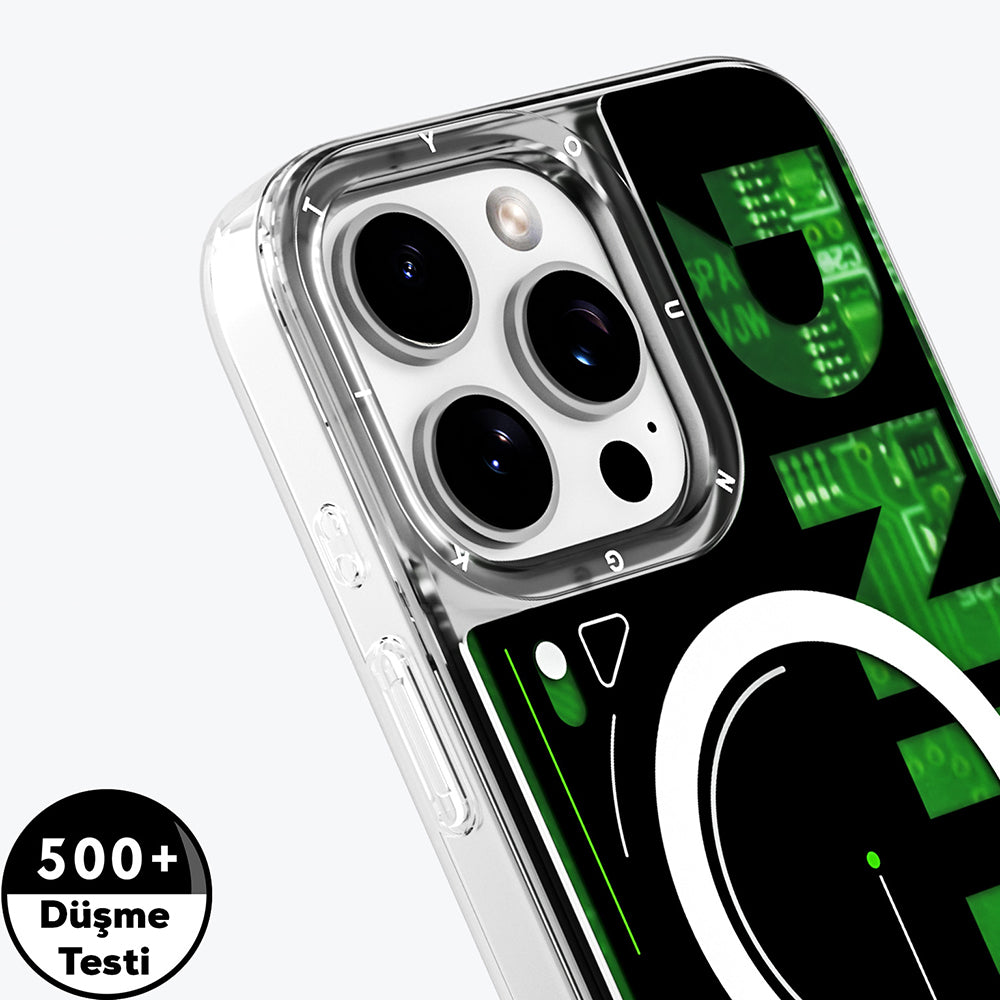 Apple iPhone 16 Pro Kılıf M-safe Şarj Özellikli Airbagli Çift Katmanlı Youngkit Future Streamer Serisi Kapak