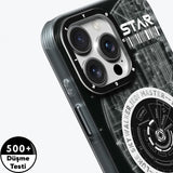 Apple iPhone 16 Pro Kılıf M-safe Şarj Özellikli Airbagli Hologram Tasarımlı Youngkit Interstellar Serisi Kapak