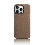 Apple iPhone 16 Pro Kılıf M-safe Şarj Özellikli Aramid Fiber Youngkit 1500D Kevlar Extreme Wing Titanyum-Gold Serisi Kapak