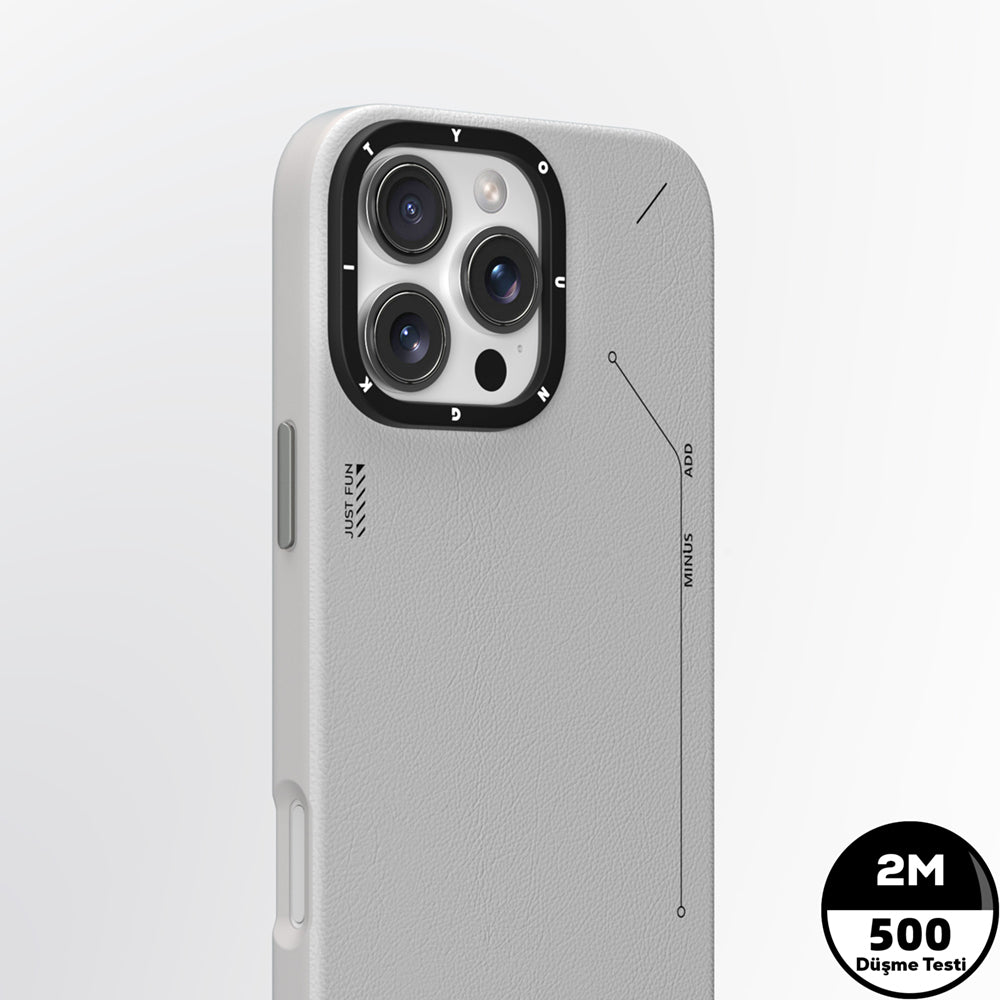 Apple iPhone 16 Pro Kılıf M-safe Şarj Özellikli Basit Mat Deri Desenli Youngkit Tech Fashion Serisi Kapak